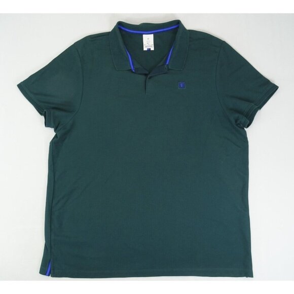 RF‎ ROGER FEDERER POLO TENNIS SHIRT MENS SZ XXL JERSEY NIKE COTTON POLY GREEN - Picture 1 of 7